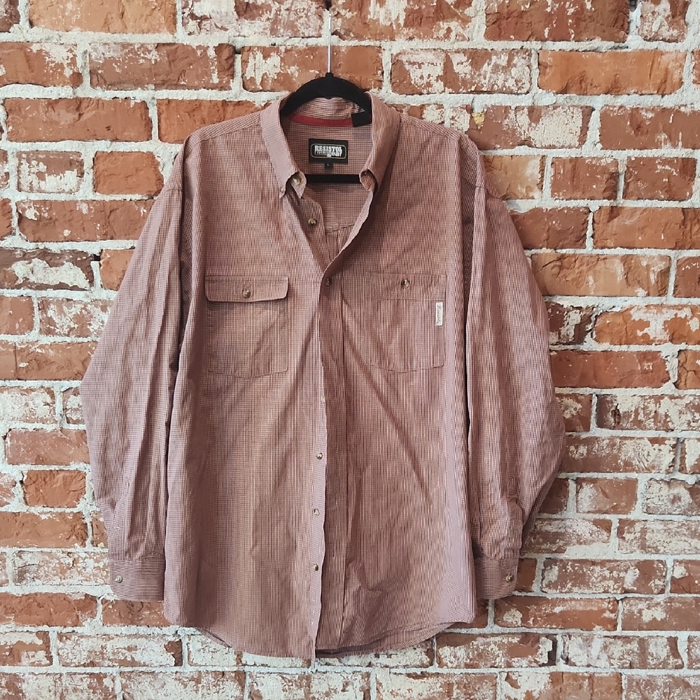 Resistol Rodeo Gear Burgundy & Tan Checkered Shirt